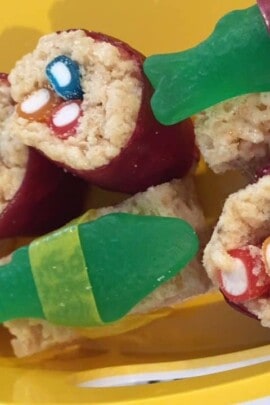 Sushi Candy made with Rice Krispies and candy
