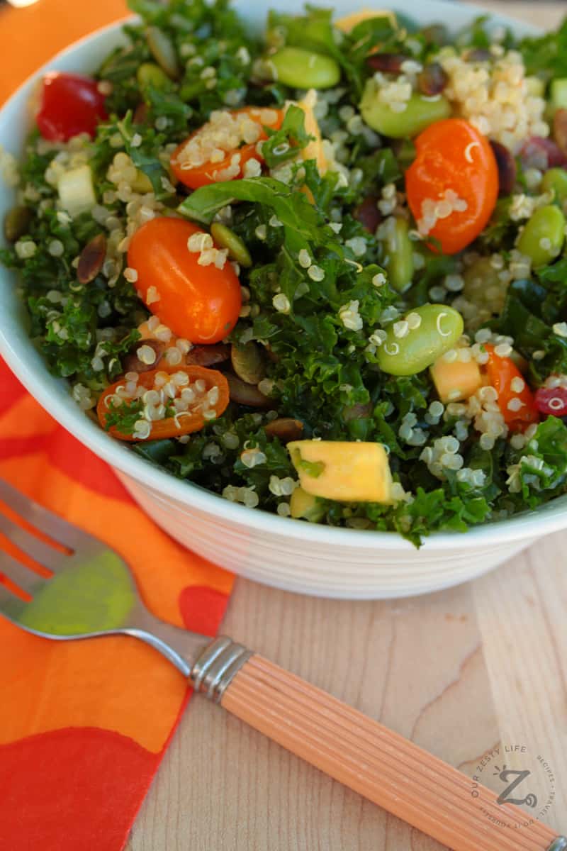 Kale Quinoa Salad Our Zesty Life