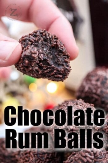 Chocolate Rum Balls [easy, NO BAKE] - Our Zesty Life