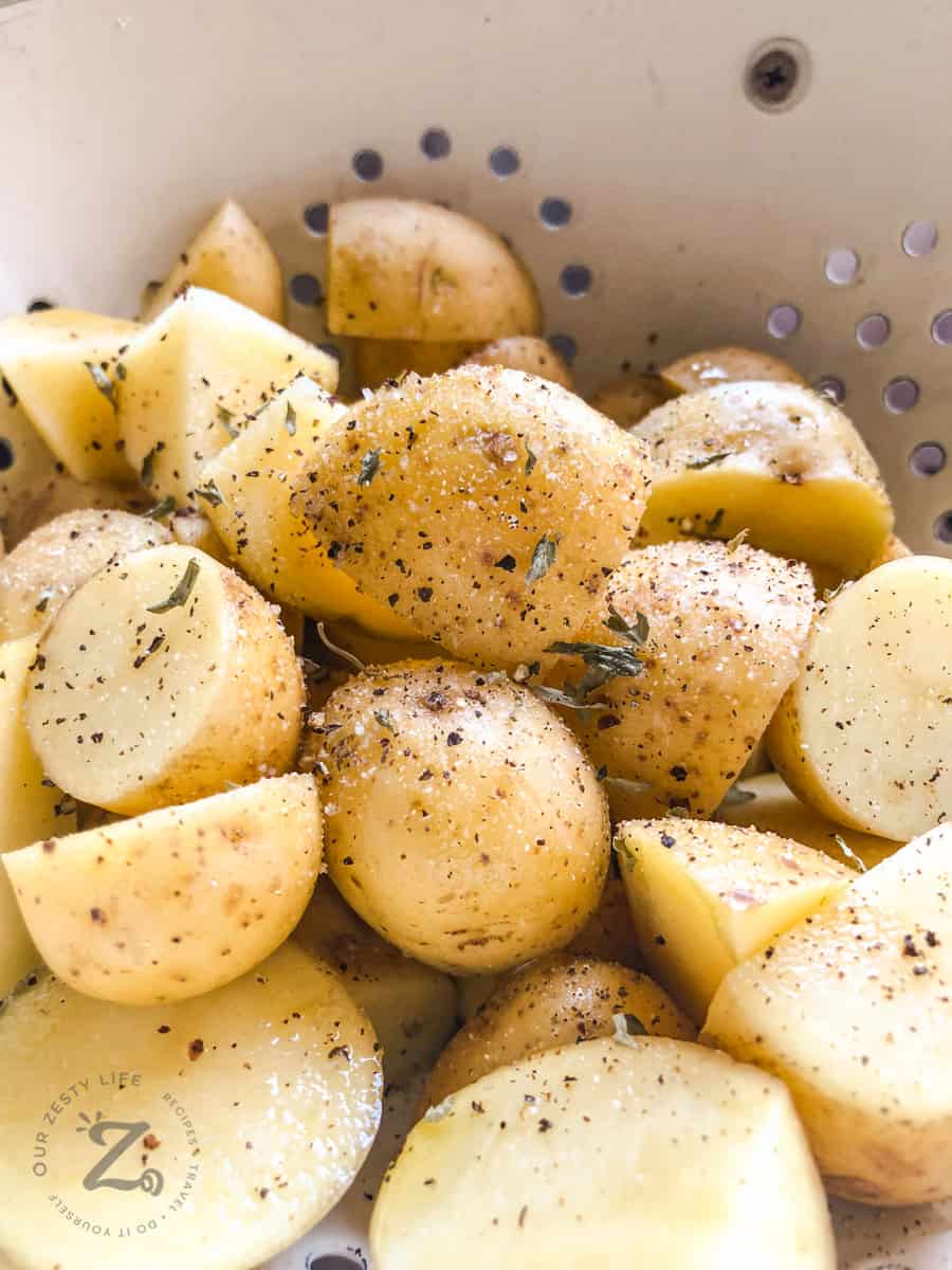 Oven Roasted Potatoes before baking