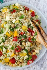 Orzo Pasta Salad [Ready in 30 Minutes!] - Our Zesty Life