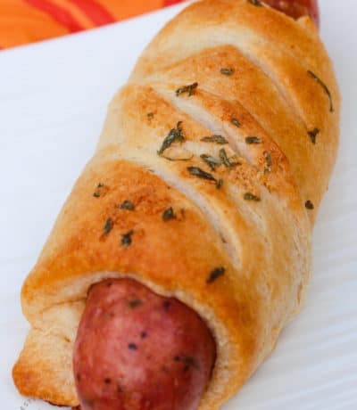 Sausage Crescent Rolls on a plate