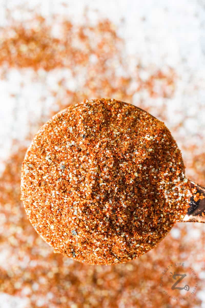 close up of Pork Rub in a spoon