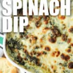 Hot Spinach Dip with a title