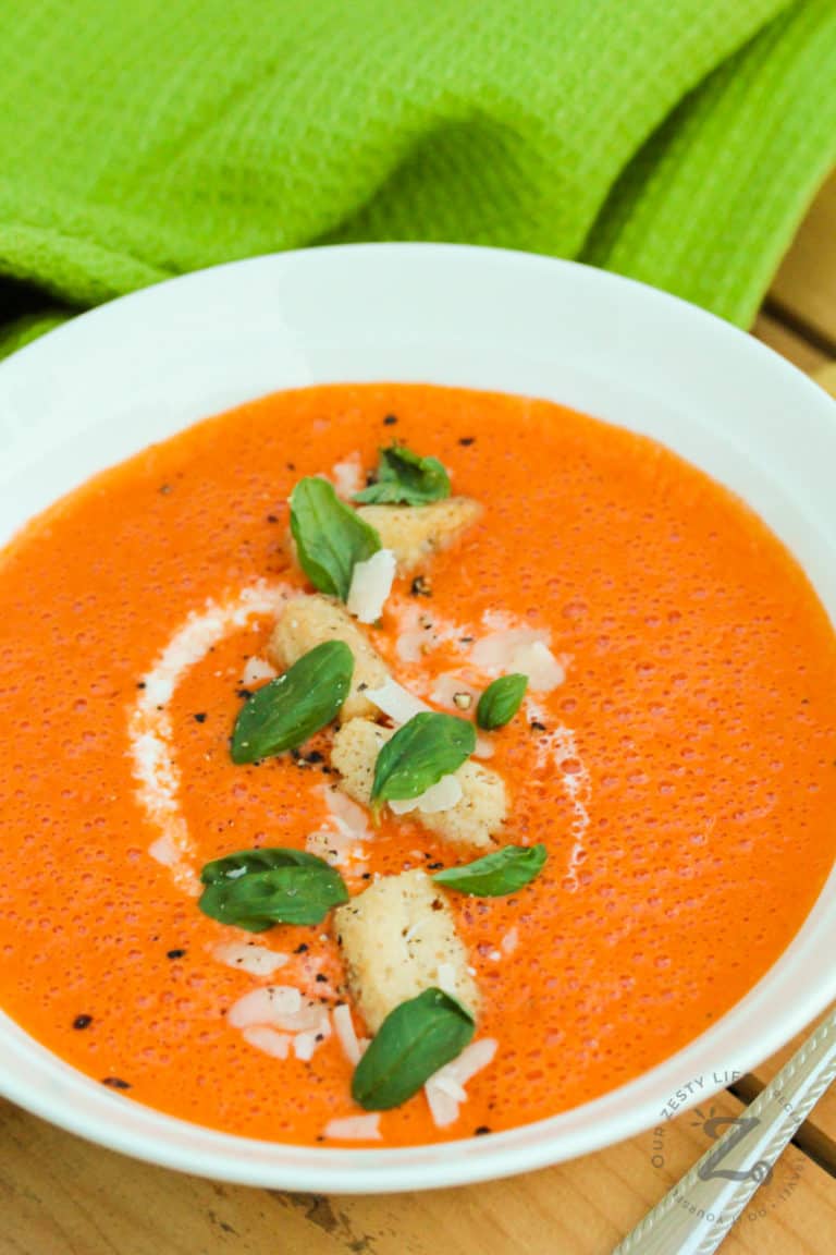 Creamy Tomato Soup (Ready in 25 Minutes!) - Our Zesty Life
