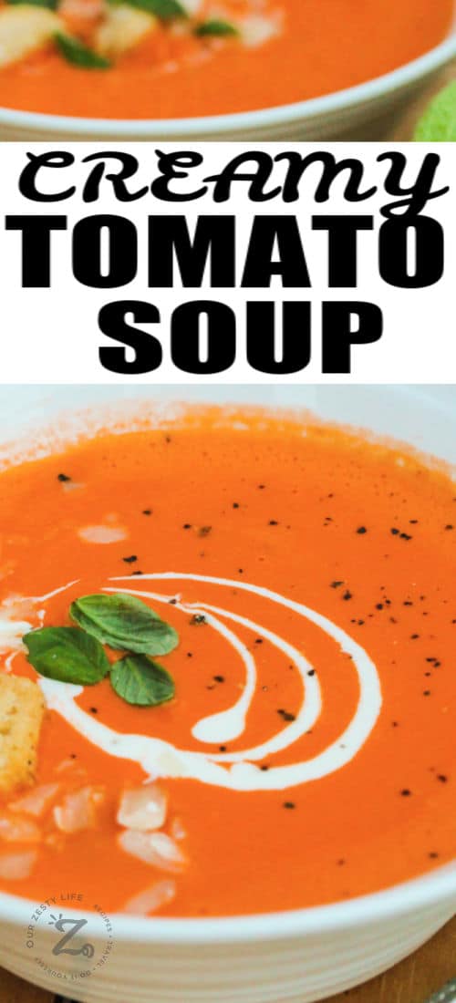 Creamy Tomato Soup with a title
