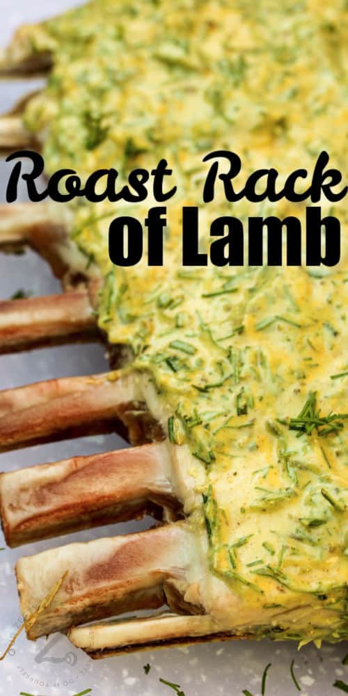 rack of lamb to make Lamb Popsicles with a title