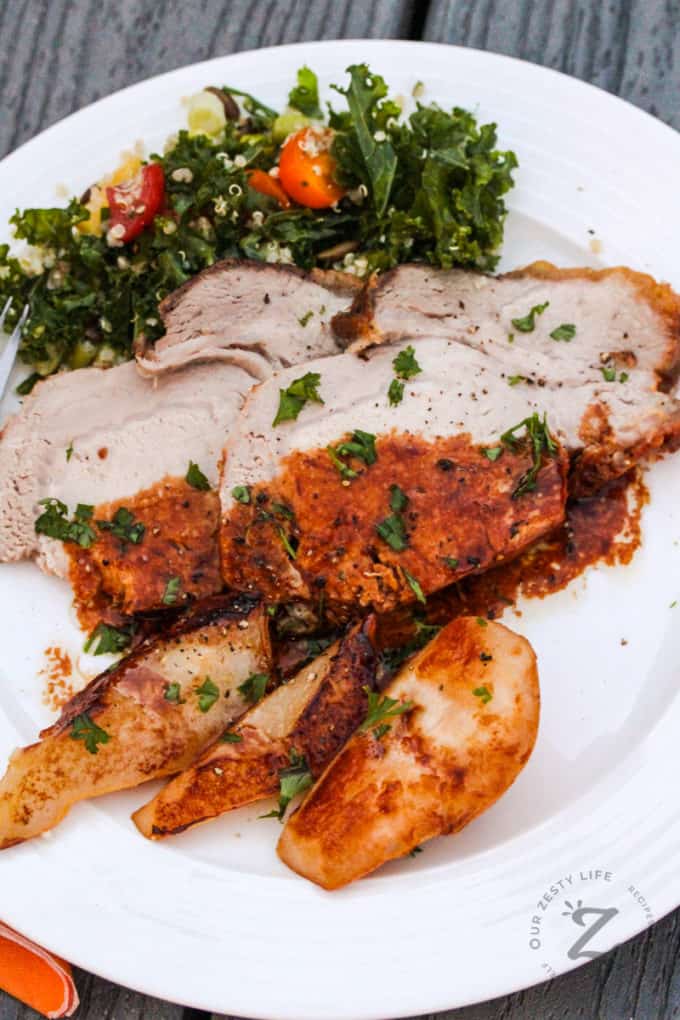 Pork Loin Roast With Pears So Flavorful Our Zesty Life 