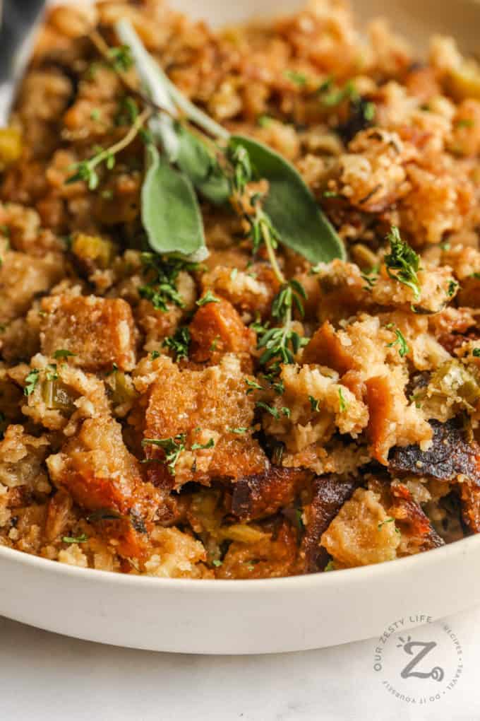 Sourdough Stuffing [Savory & Satisfying!] - Our Zesty Life
