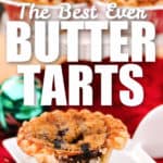 plated Butter Tarts with a title