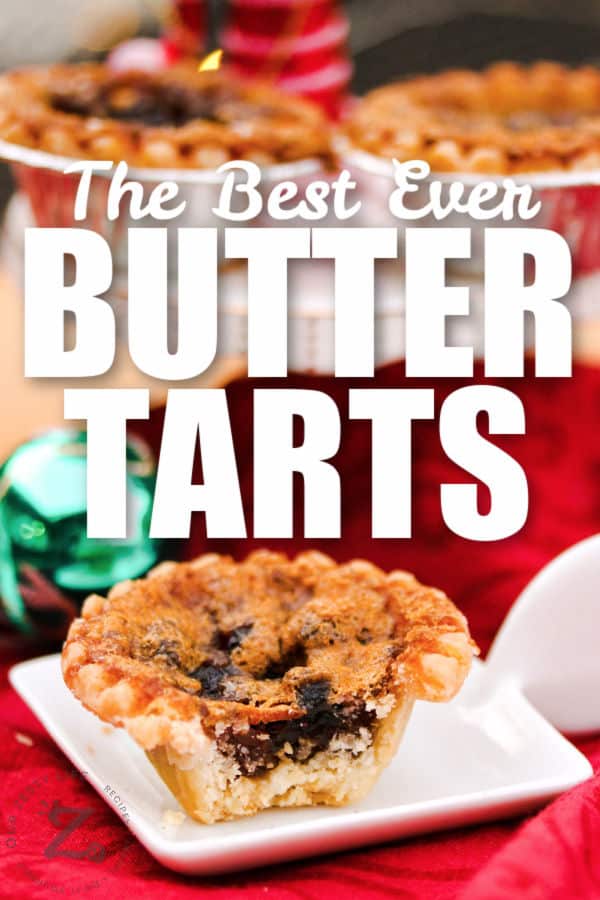 plated Butter Tarts with a title