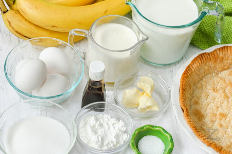 Banana Cream Pie ingredients