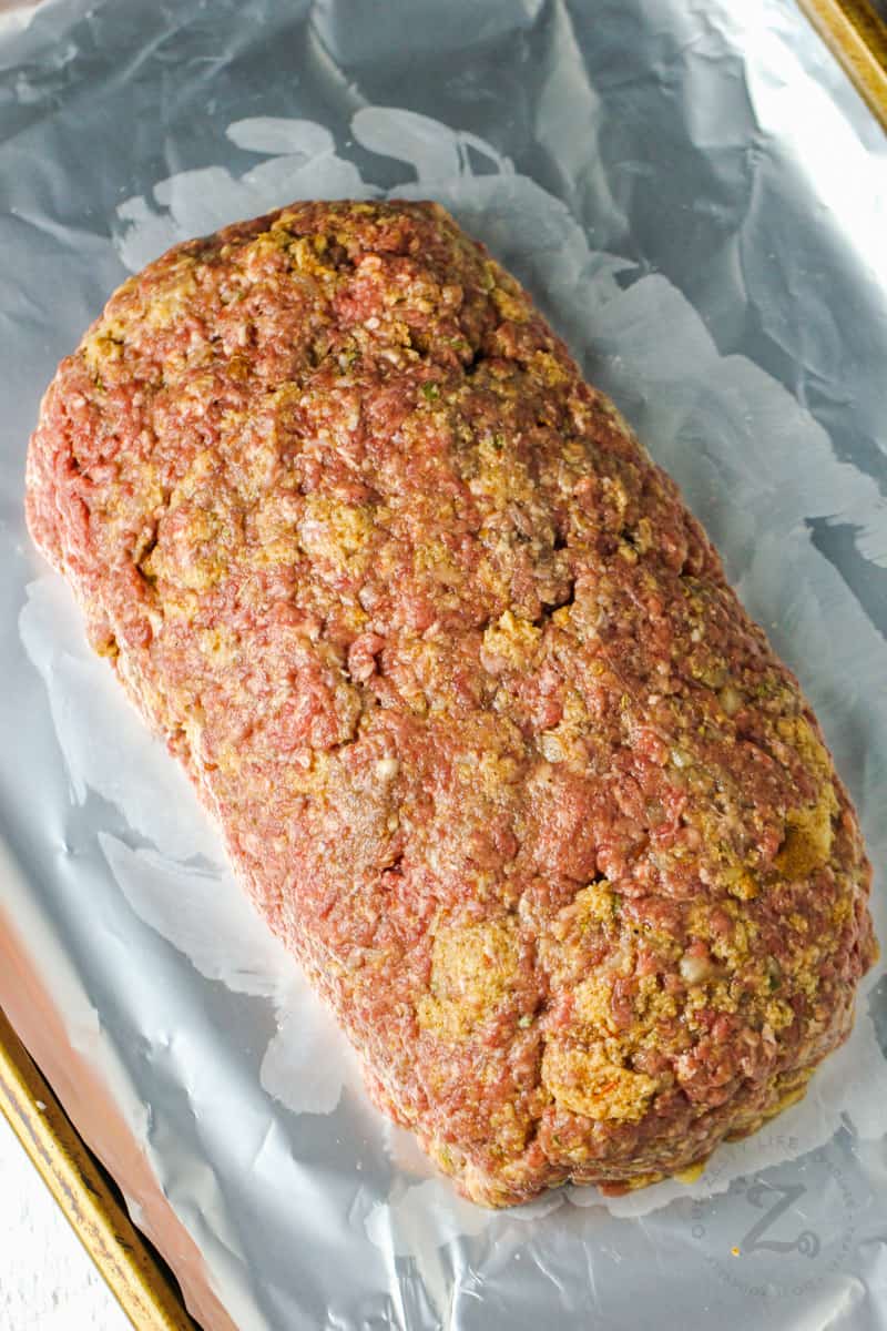 Homemade Meatloaf before cooking