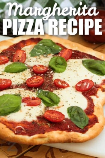Homemade Margherita Pizza (Easy Flatbread Recipe) - Our Zesty Life