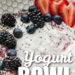 Yogurt Bowl with a title