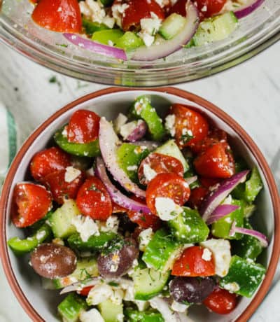 Greek Salad in bowls