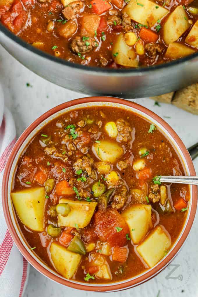 Hamburger Soup Recipe (Ready In Just 45 minutes!) - Our Zesty Life