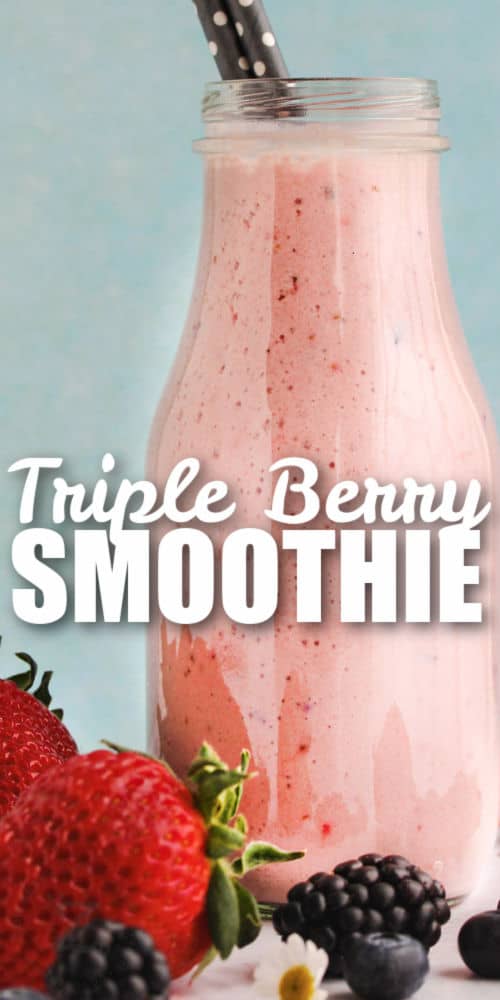 Triple Berry Smoothie with a title