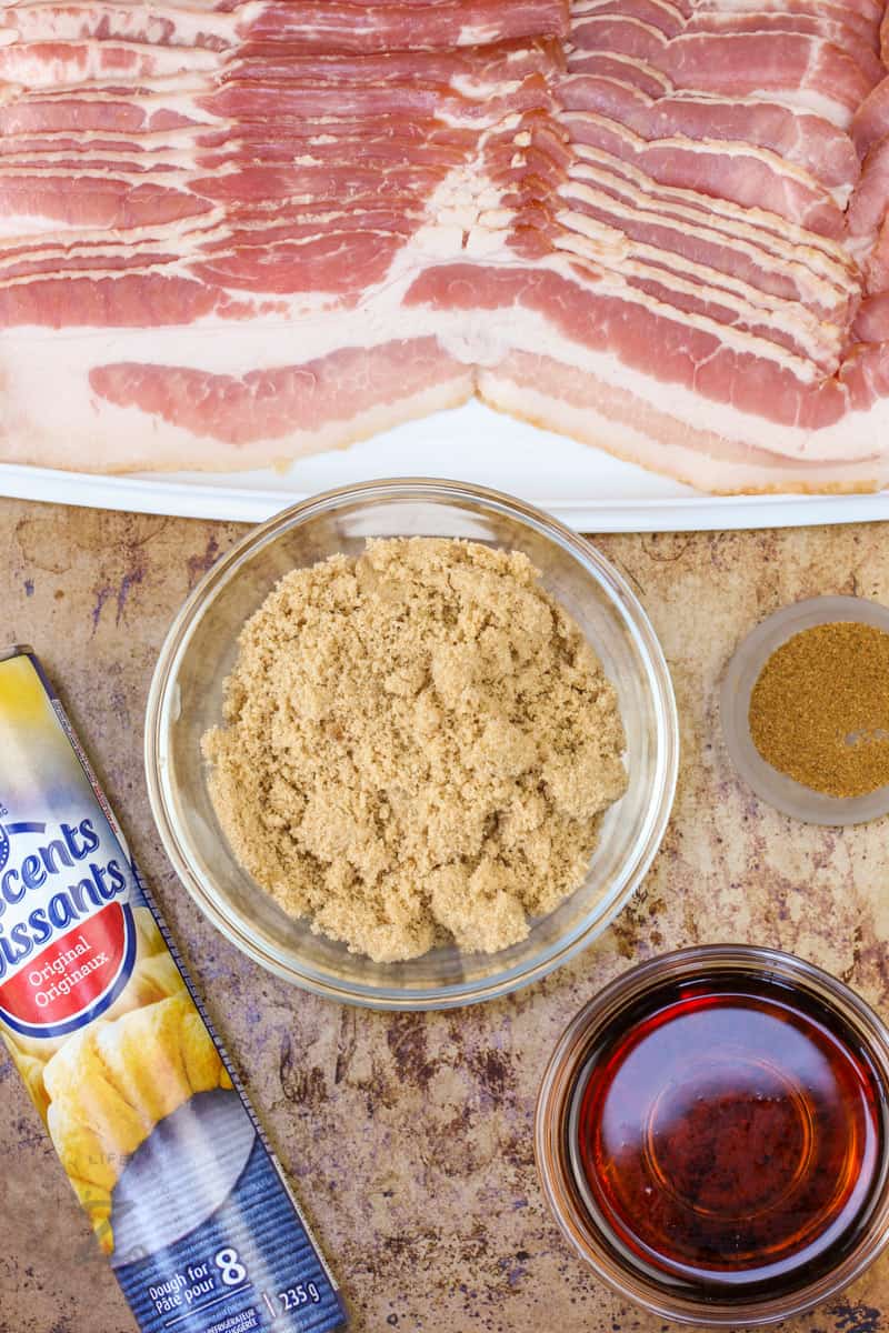 Ingredients assembled to make Bacon Crack