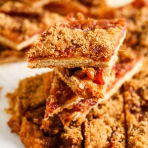 Pieces of Bacon Crack piled on top of each other
