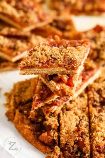 Pieces of Bacon Crack piled on top of each other