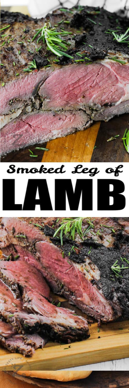 sliced Smoked Lamb with a title