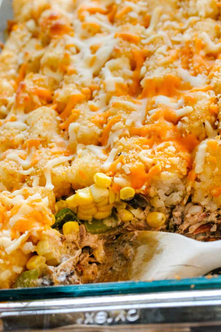 Leftover Pulled Pork Tater Tot Casserole OurZestyLife 7