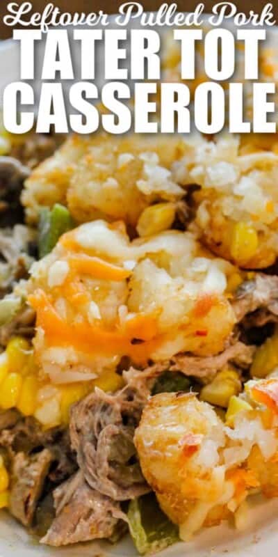 Leftover Pulled Pork Tater Tot Casserole Recipe - Our Zesty Life