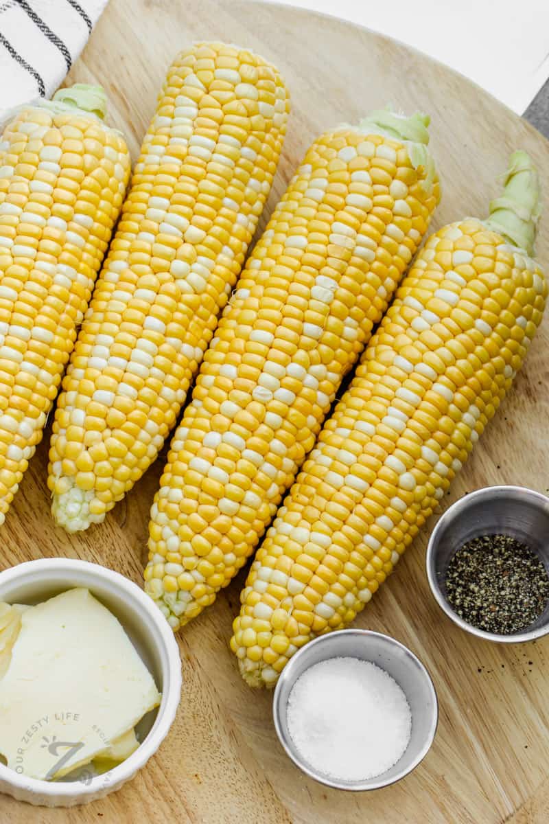 ingredients to make Grilled Corn in Foil