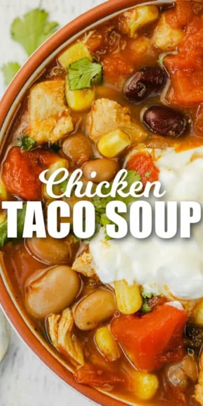 Easy Chicken Taco Soup {Stovetop or Crockpot!} - Our Zesty Life