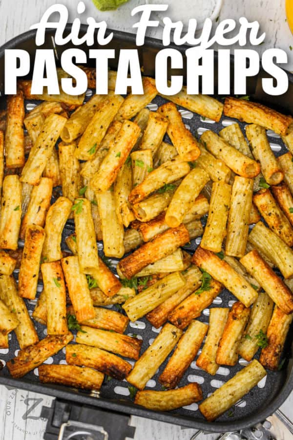 cooking Air Fryer Pasta Chips with a title