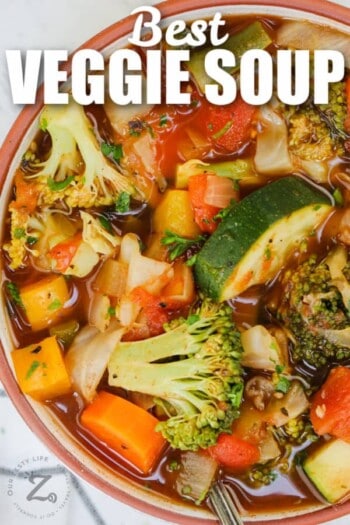 Vegetable Soup (Quick, Easy and Low Calorie!) - Our Zesty Life