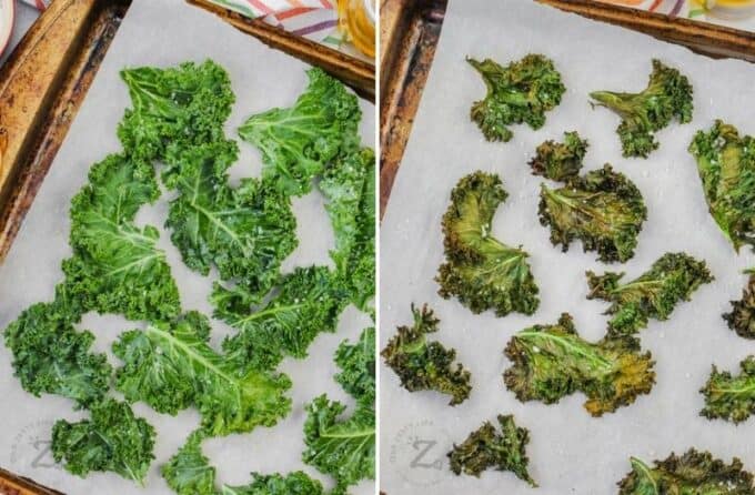 Baked Kale Chips (Crispy 20 Minute Snack Recipe!) - Our Zesty Life