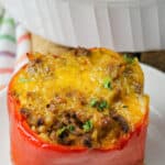 close up of Easy Stuffed Peppers