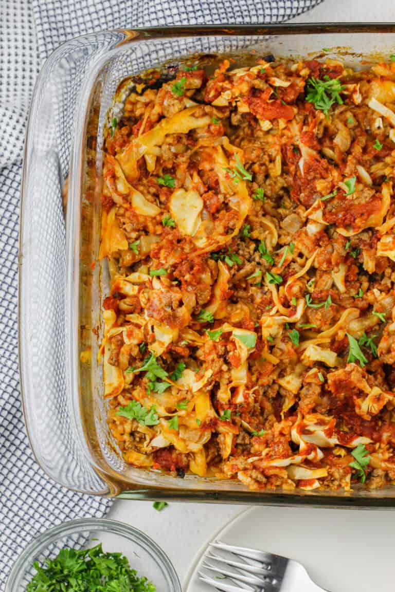 Unstuffed Cabbage Roll Casserole Lazy Cabbage Rolls Our Zesty Life   Unstuffed Cabbage Roll Casserole OurZestyLife 8 768x1152 