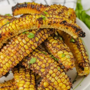 plate of Baked Corn Ribs