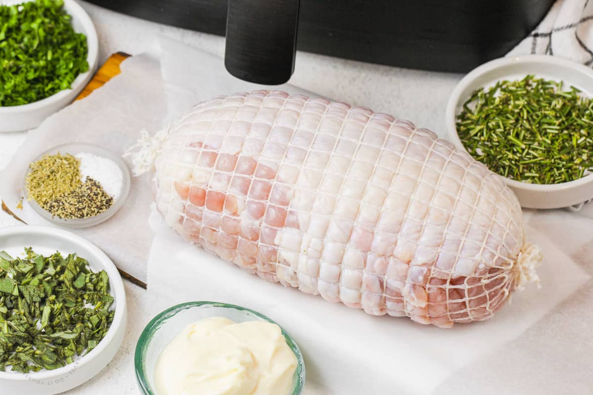 ingredients to make Air Fryer Turkey Breast Roast