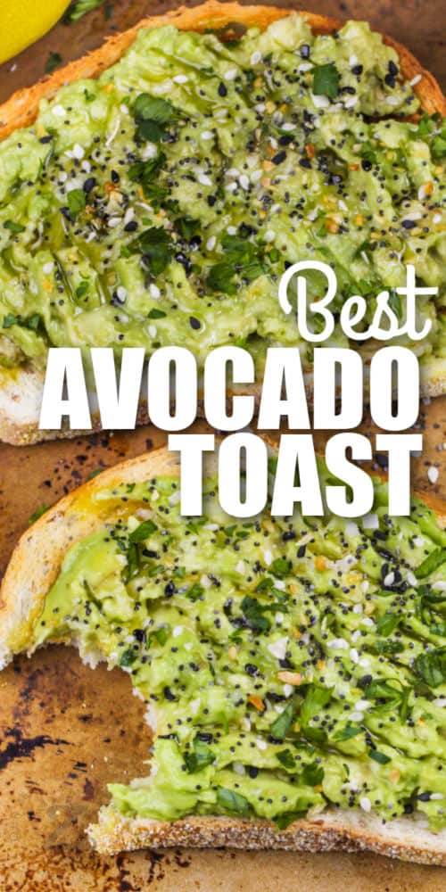 slices of Avocado Toast with a title