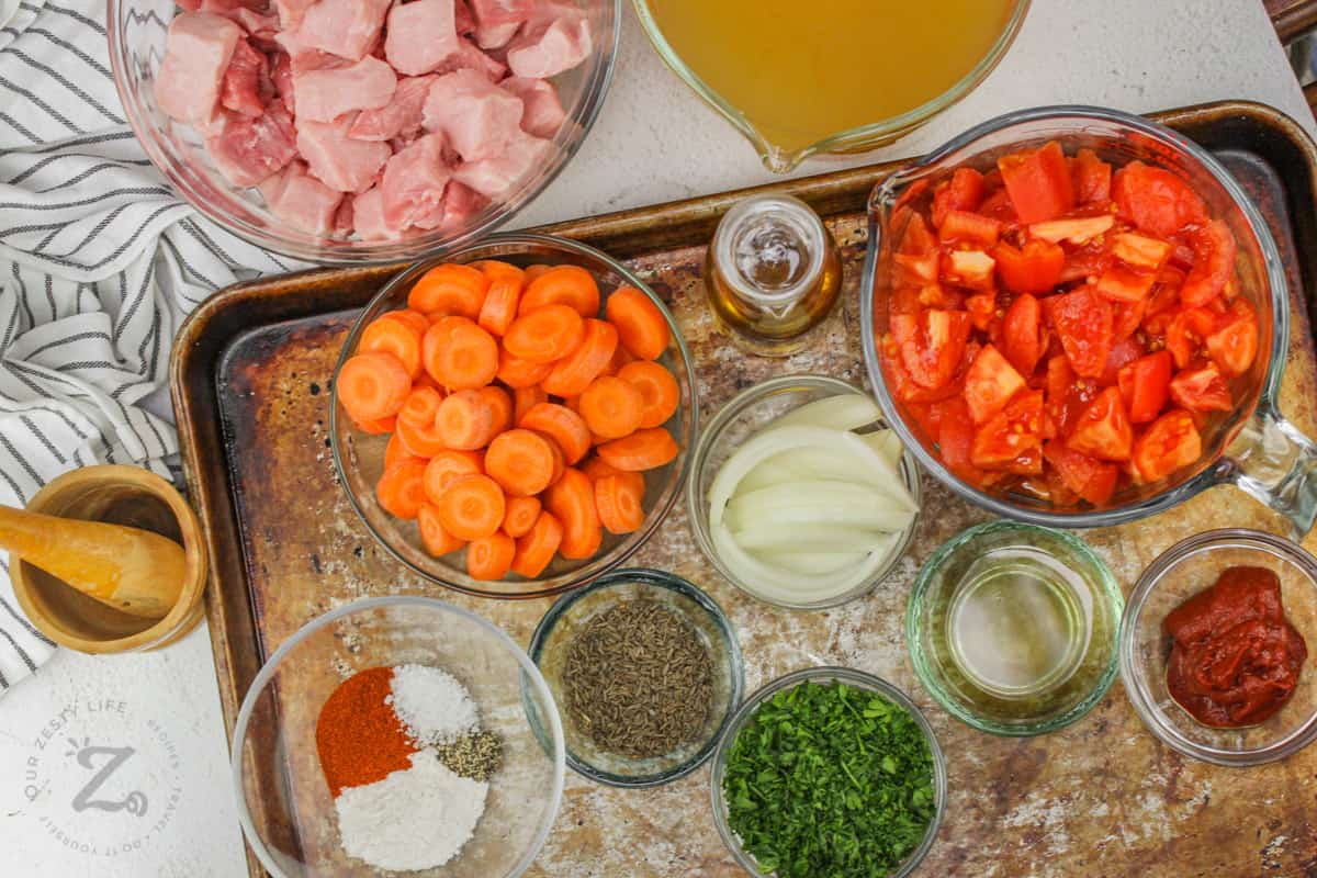 ingredients to make Pork Stew Recipe