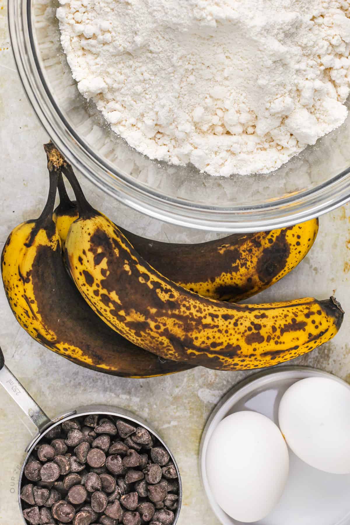 ingredients to make Cake Mix Banana Bread