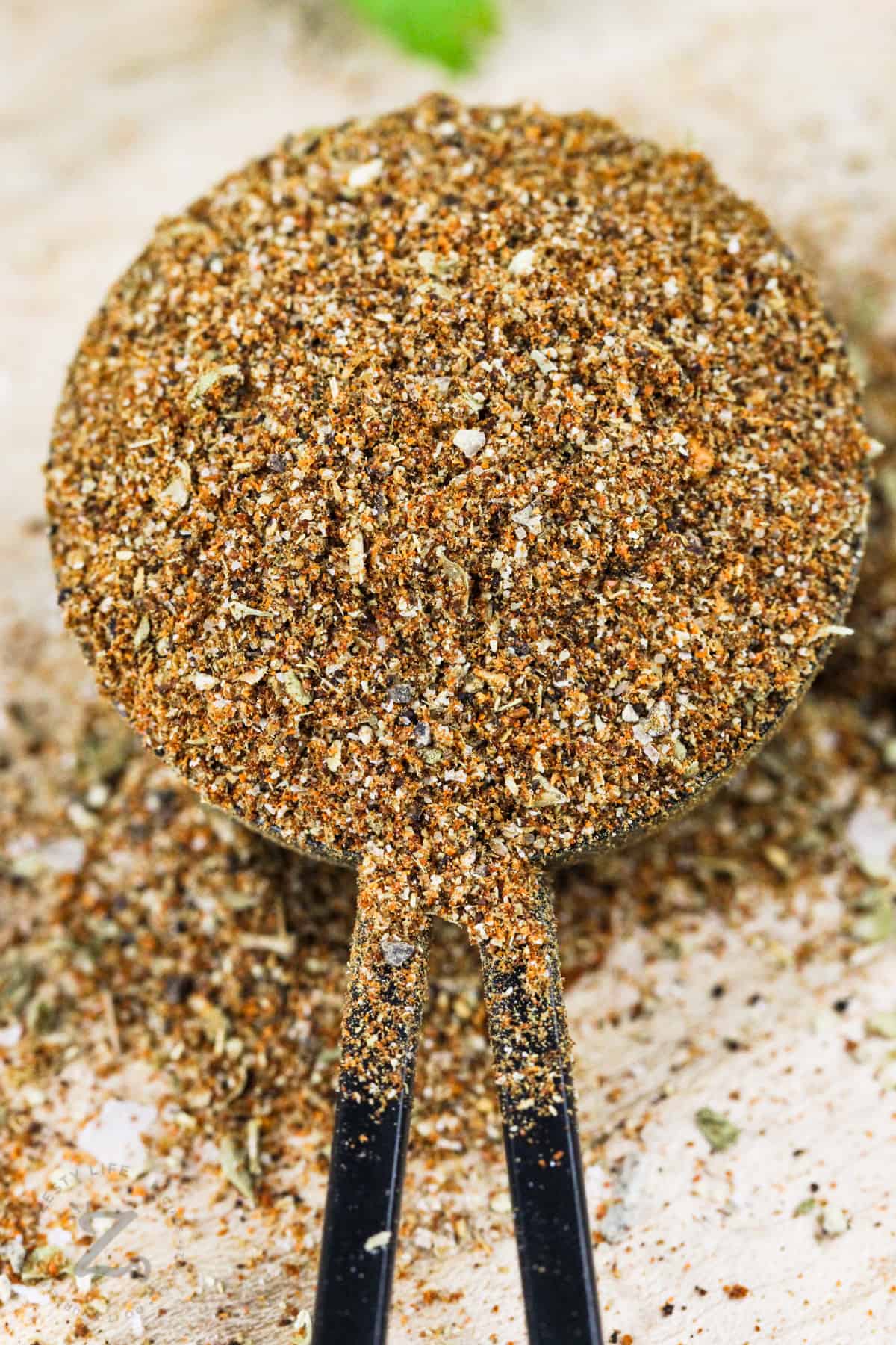 close up of Taco Seasoning in a spoon