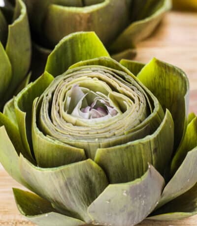 close up of cooked Artichokes