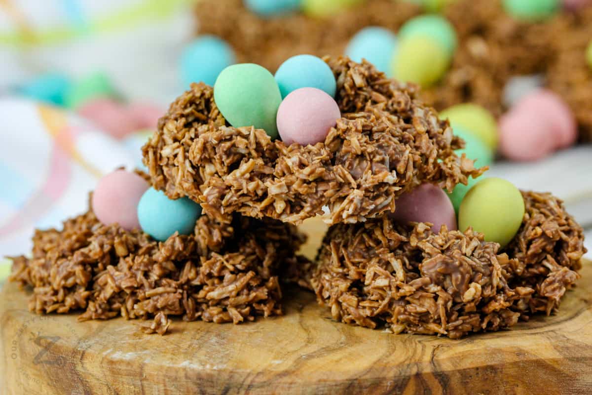 stack of Easter Macaroon Nests