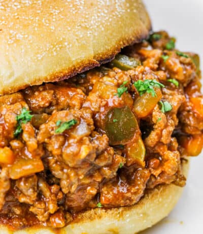 close up of Homemade Sloppy Joes