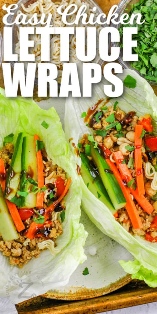 open Chicken Lettuce Wraps with a title