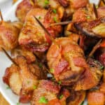plated Bacon Wrapped Water Chestnuts