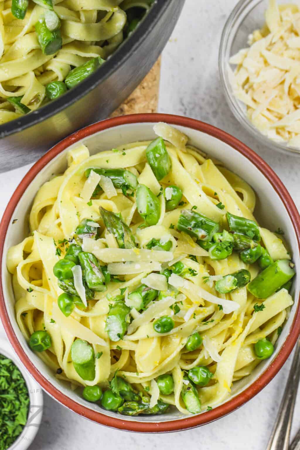 Parmesan Asparagus Pasta (Dinner In Under 30 Minutes!) - Our Zesty Life