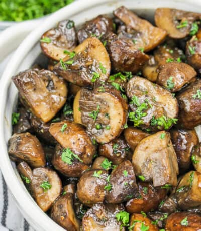 Sauteed Mushrooms in a bowl