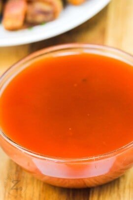 close up of Simple Sweet and Sour Sauce in a bowl