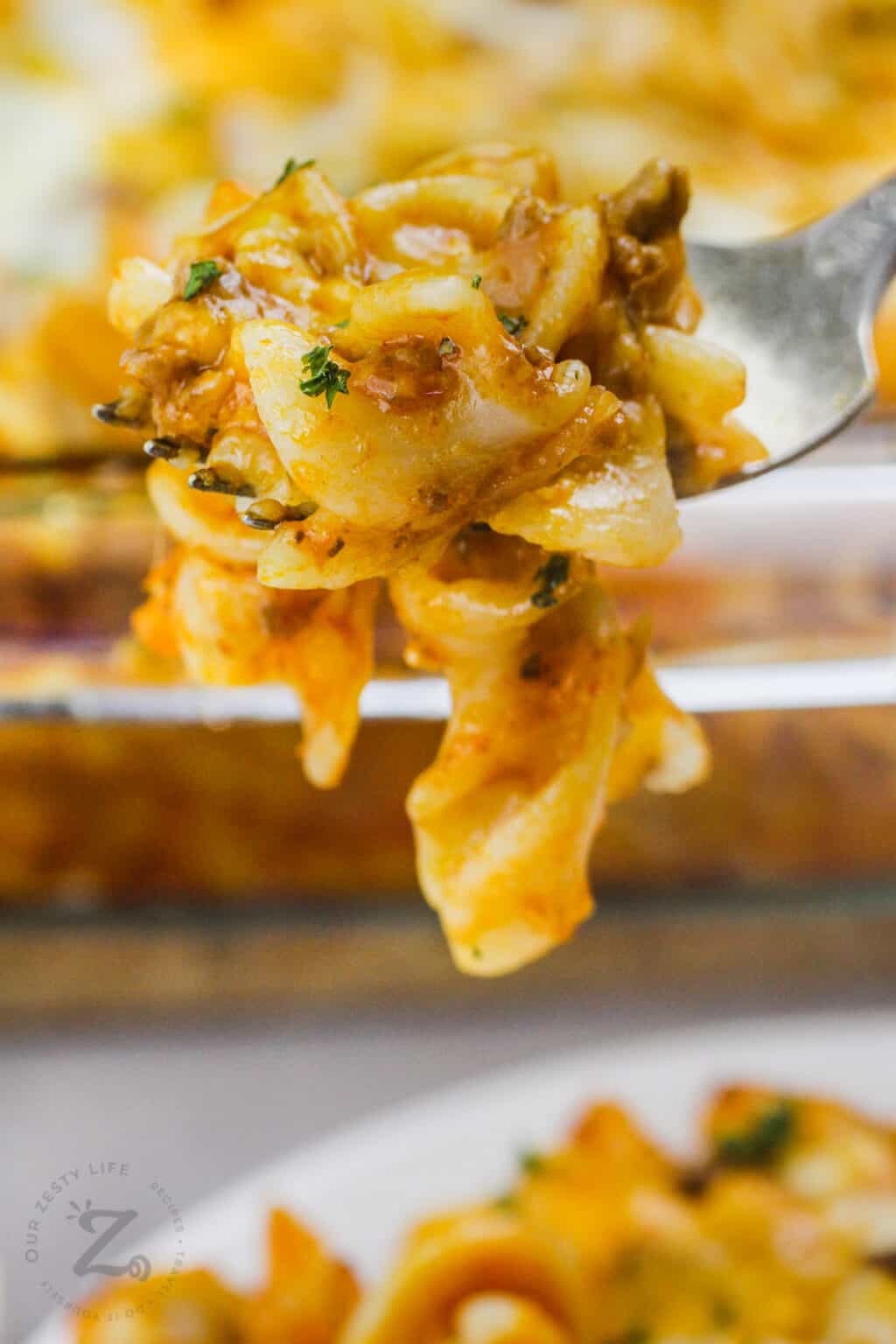 Hamburger Casserole (Easy 1 Hour Recipe!) - Our Zesty Life